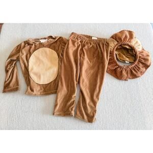 Pottery Barn Kids Brown Velvety Lion Costume 2T Halloween Dress Up